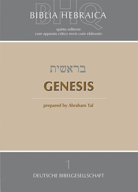 Biblia Hebraica Quinta (BHQ). Genesis