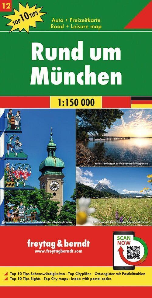 freytag & berndt Straßenkarte Rund um München 1:150.000