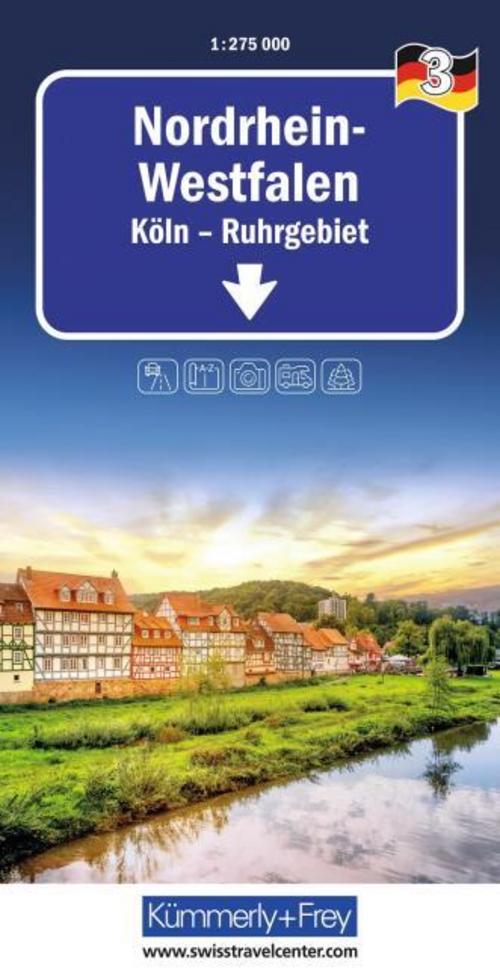 Kümmerly+Frey Regional-Strassenkarte 3 Nordrhein-Westfalen 1:275.000