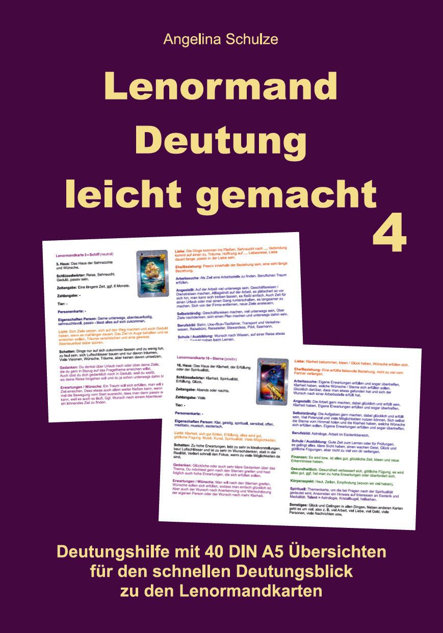 Buchcover: Lenormand Deutung leicht gemacht 4