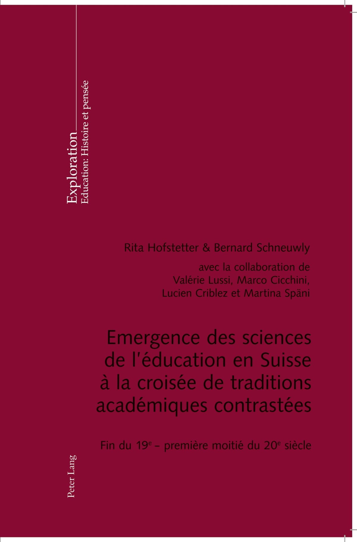 Emergence des sciences de l'éducation en Suisse à la croisée de traditions académiques contrastées
