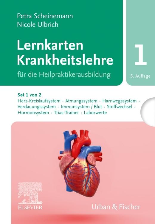 Lernkarten Krankheitslehre Set 1 für die Heilpraktikerausbildung. (Set 1 von 2, Karten A-G, T, U)