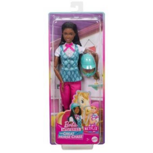 Barbie Mysteries: Das geheimnisvolle Pferdeabenteuer \"Barbie Brooklyn\" Puppe mit Reitkleidung und Zubehör