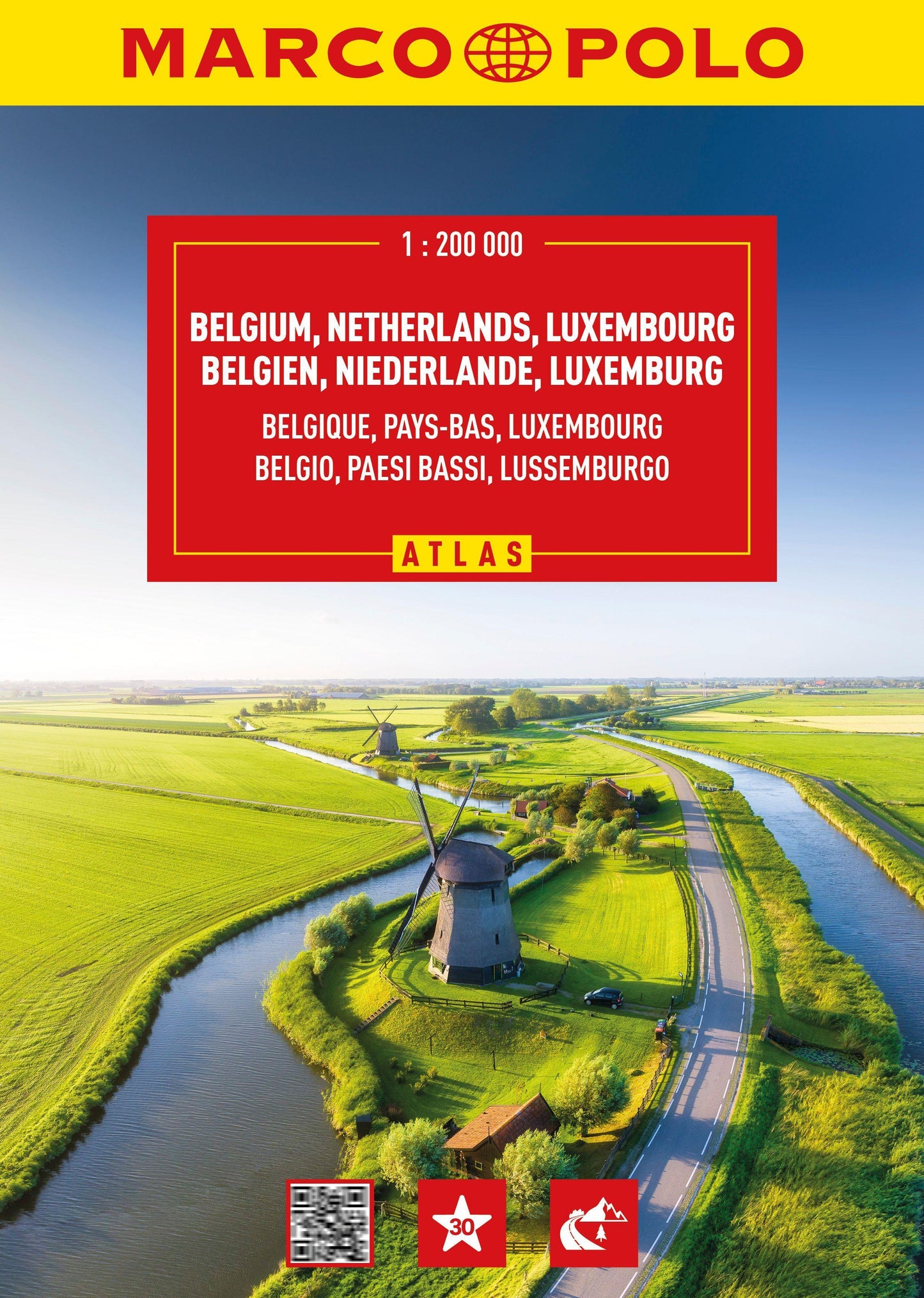 MARCO POLO Reiseatlas Benelux 1:200.000