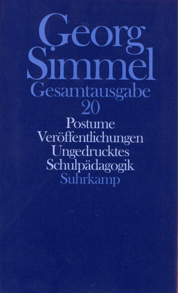 Postume Veröffentlichungen. Schulpädagogik