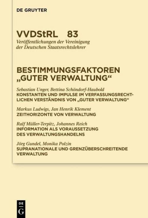 Bestimmungsfaktoren \"Guter Verwaltung\"