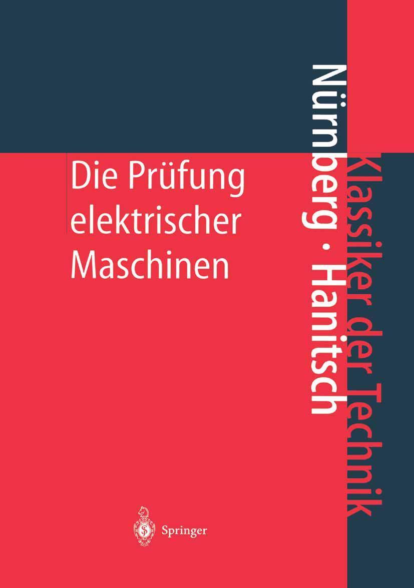 Buchcover: Die Prüfung elektrischer Maschinen