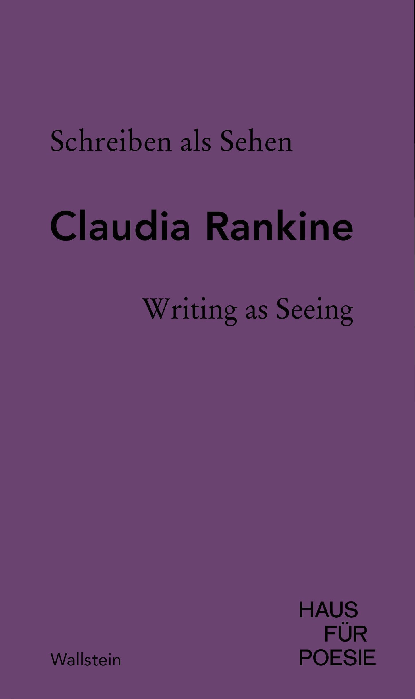 Schreiben als Sehen | Writing as Seeing