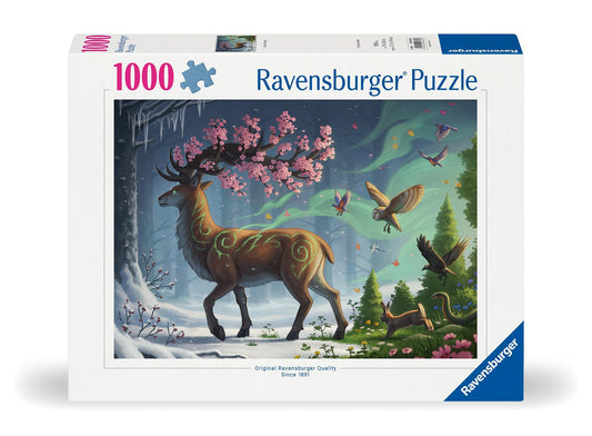 Erwachsenenpuzzle 1000 Teile - Der Hirsch als Frühlingsbote