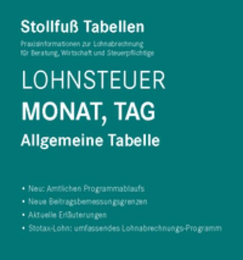 Tabelle, Lohnsteuer 2026 Monat, Tag Sonderausgabe Juli