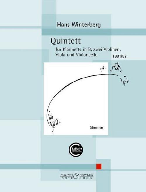 Quintett für Klarinette, 2 Violinen, Viola und Violoncello. Stimmensatz.