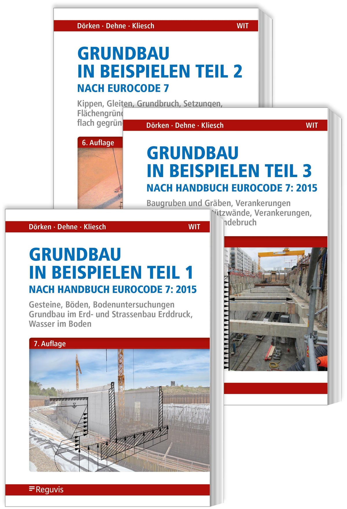 Buchcover: Grundbau in Beispielen nach Eurocode 7 - Teile 1 bis 3