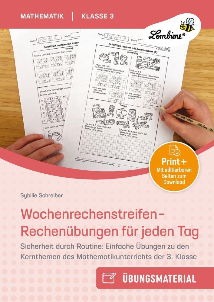 Wochenrechenstreifen - Rechenübungen für jeden Tag
