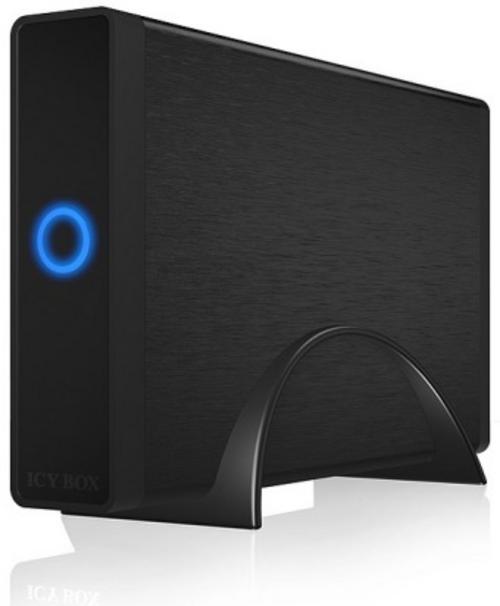 RAIDSONIC ICY BOX Gehäuse für 3,5\" SATA HDD zu Type-C- USB 3.1, 10 Gbit/s, Type-C zu Type-C Kabel, schwarz