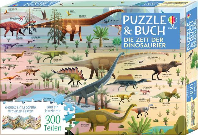 Buchcover: Puzzle & Buch: Die Zeit der Dinosaurier