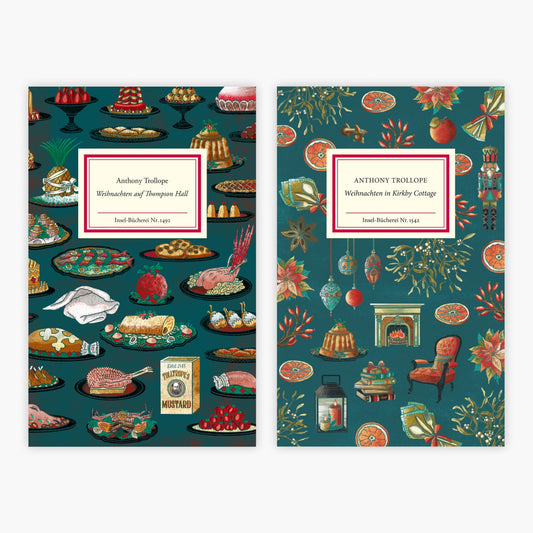 Das Buch Weihnachten auf Thompson Hall und Weihnachten auf Kirkby Cottage von Anthony Trollope - Beliebte Weihnachtsklassiker mit britischen Humor bei Buchserien.de mit exklusivem Postkartenset