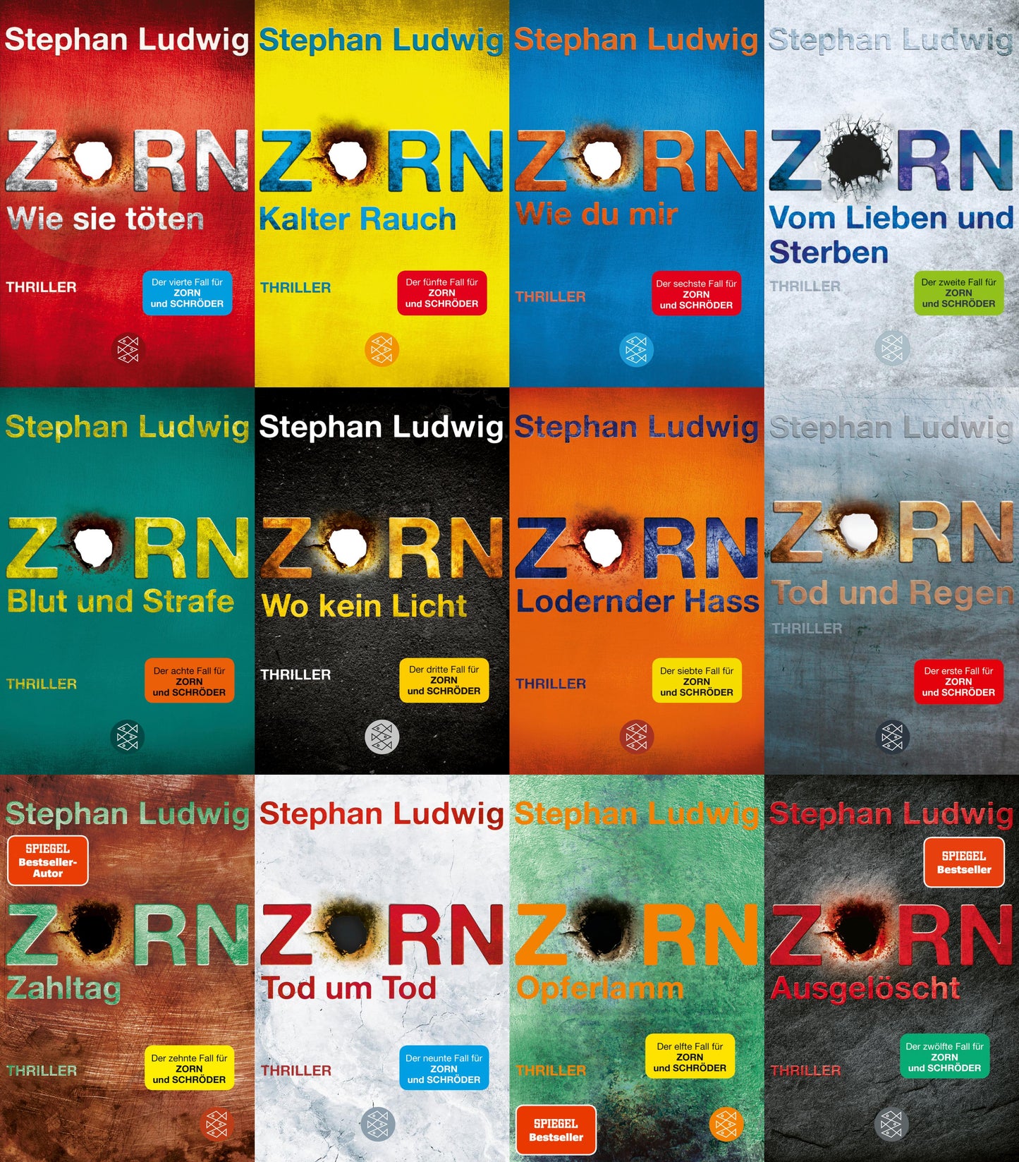 Stephan Ludwig - Zorn Reihe in 12 Bänden + 1 exklusives Postkartenset