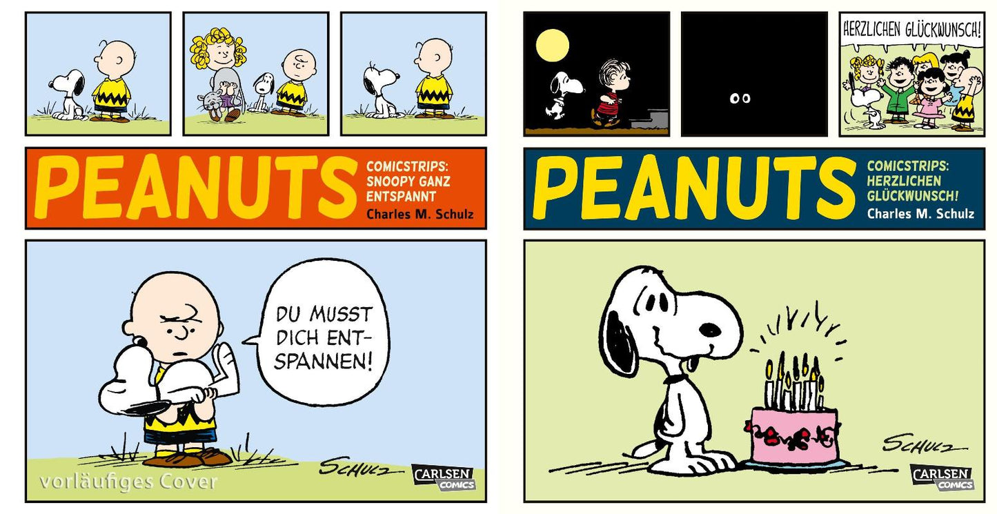 Die Peanuts Tagesstrips 2 Bände im Set + 1 exklusives Postkartenset