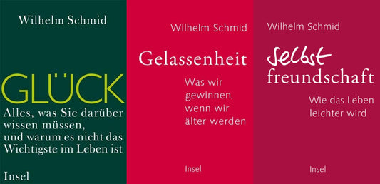Glück + Gelassenheit + Selbstfreundschaft von Wilhelm Schmid im Set + 1 exklusives Postkartenset