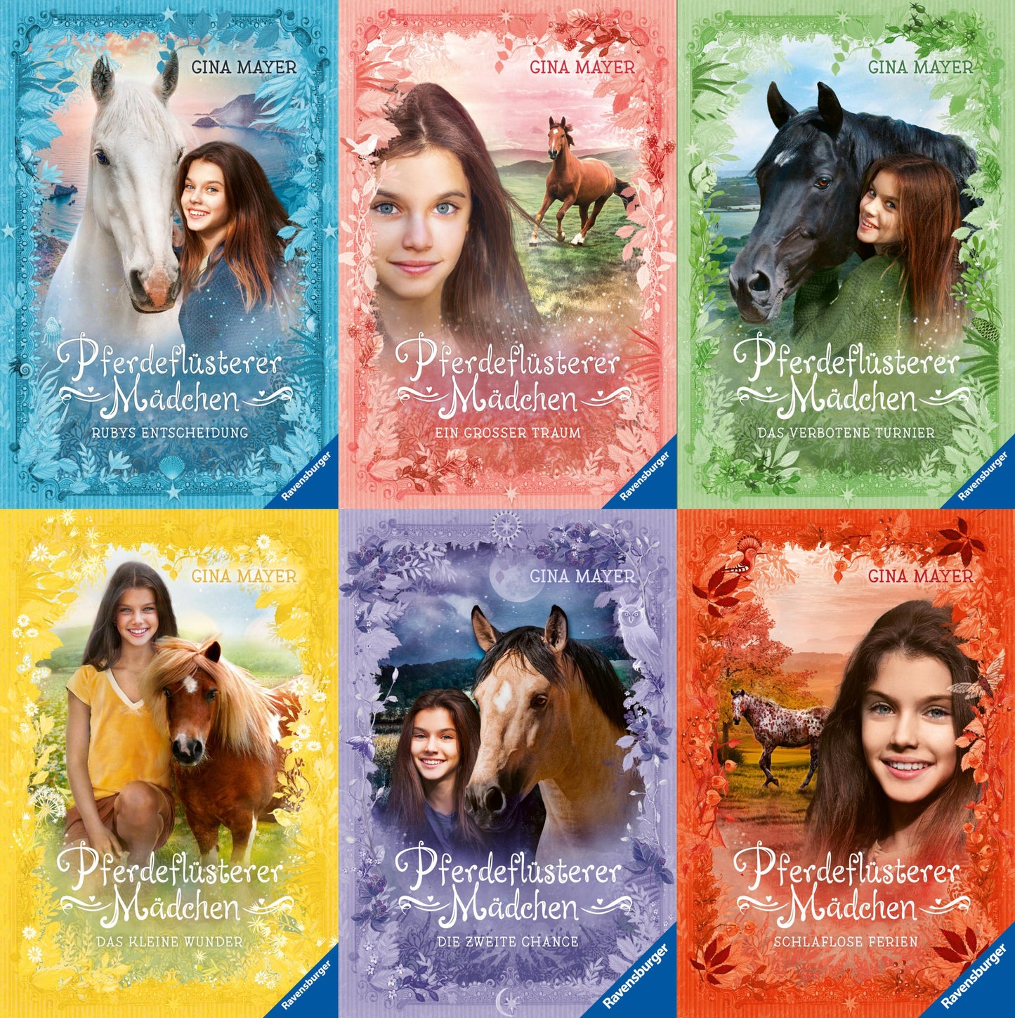 Pferdeflüsterer-Mädchen Band 1-6 plus 1 exklusives Postkartenset