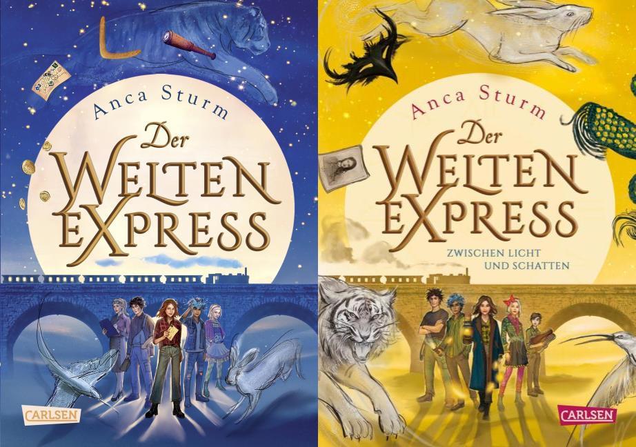 Der Welten-Express Band 1+2 plus 1 exklusives Postkartenset