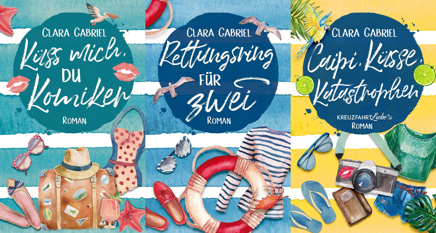 3 schöne Urlaubsromane von Clara Gabriel + 1 exklusives Postkartenset