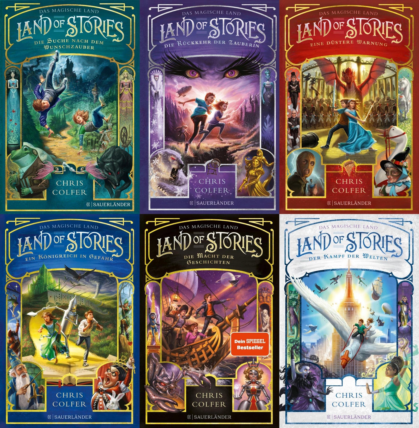 Das magische Land - Land of Stories Band 1-6 plus 1 exklusives Postkartenset