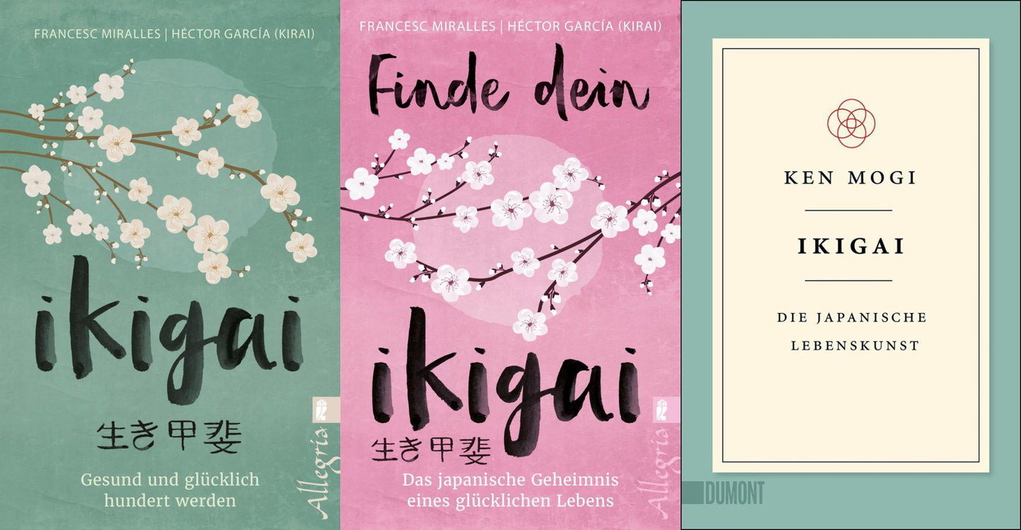 Ikigai - Die japanische Lebenskunst: 3 Titel im Set + 1 exklusives Postkartenset
