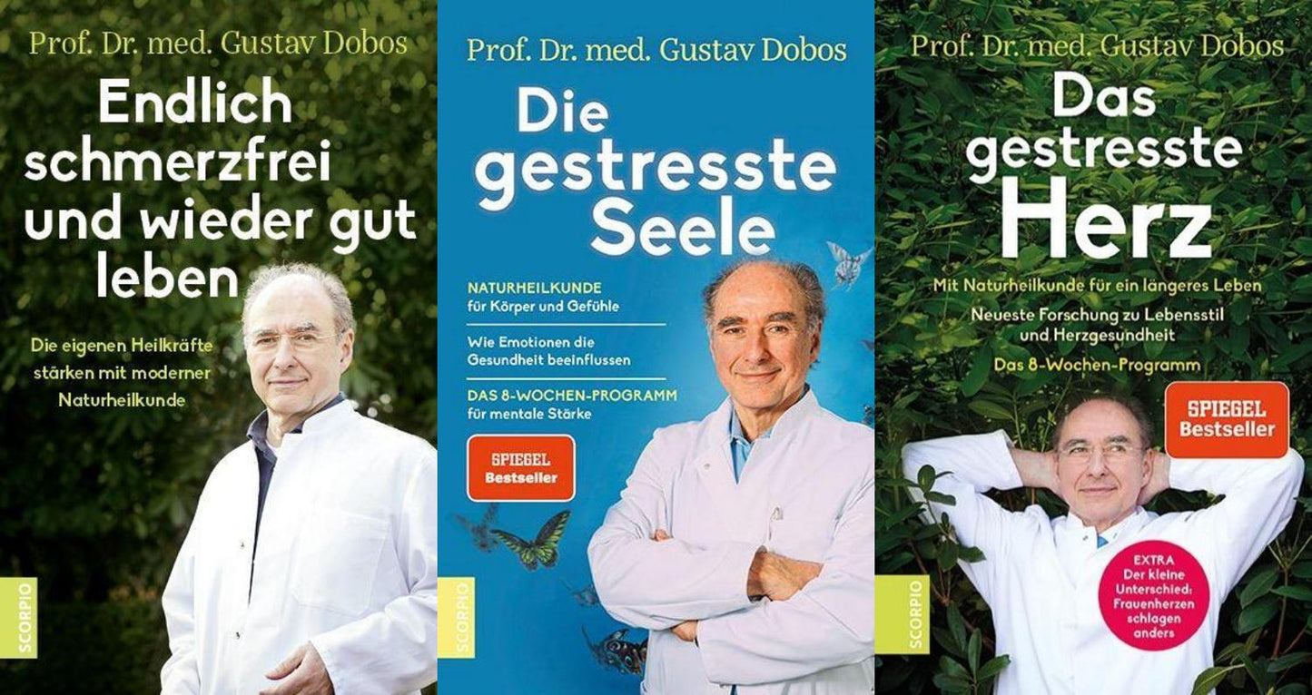 3 Titel von Prof. Dr. med. Gustav Dobos im Set + 1 exklusives Postkartenset