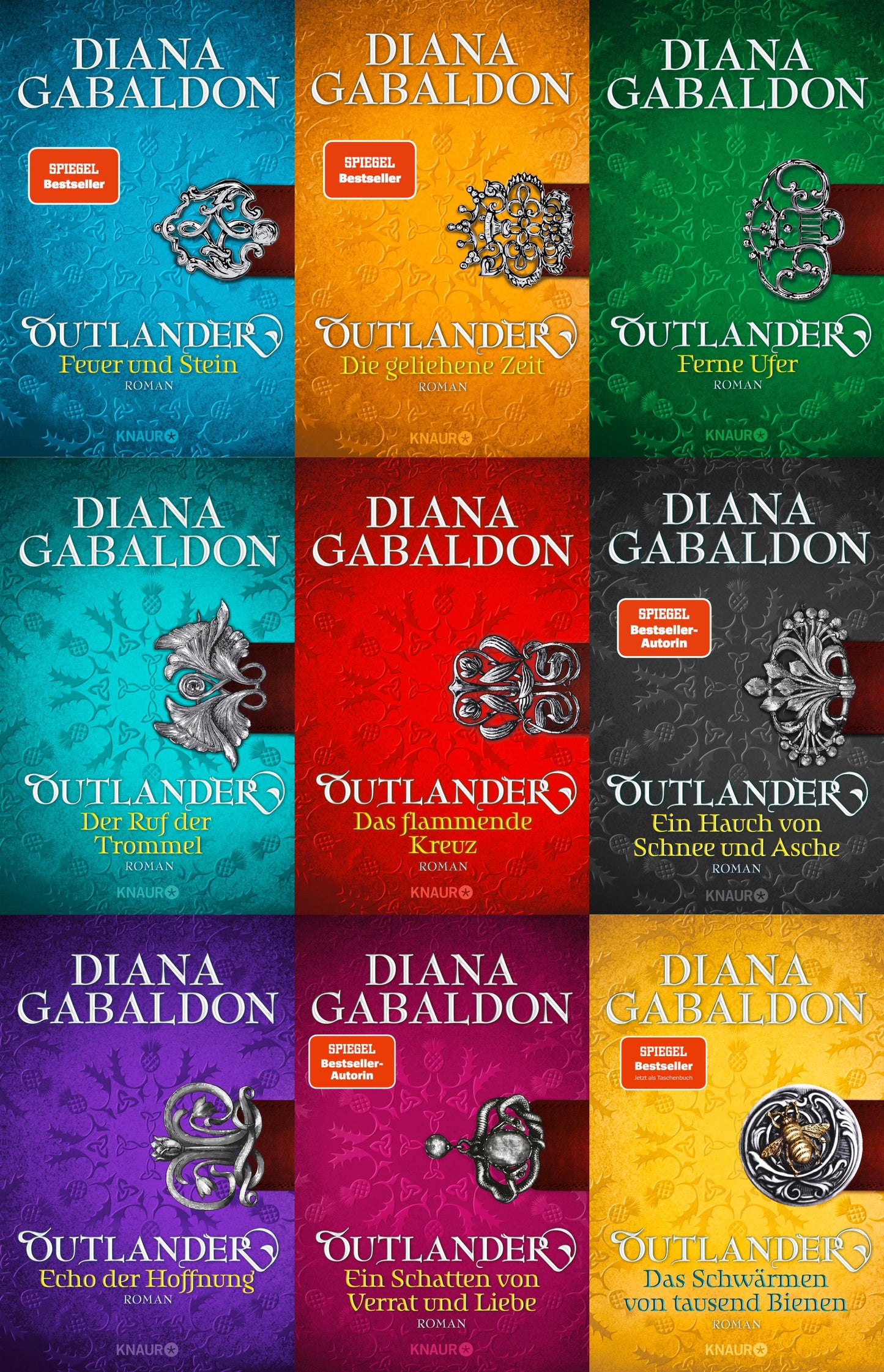 Die Outlander-Saga Band 1-9 plus 1 exklusives Postkartenset