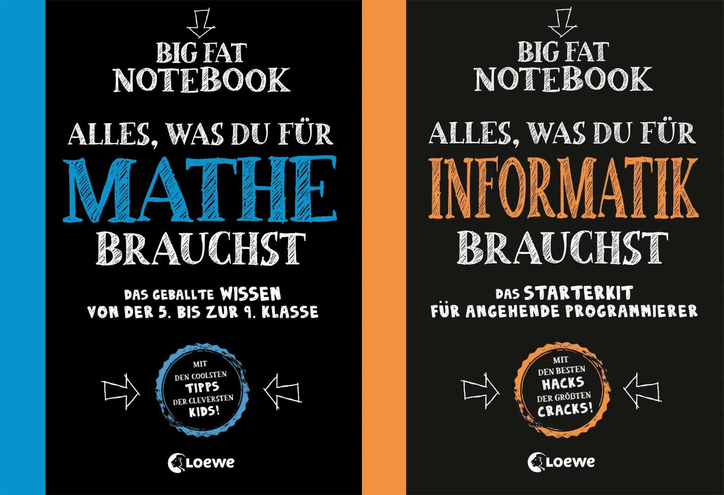 Big Fat Notebook: Mathe + Informatik im Set + 1 exklusives Postkartenset