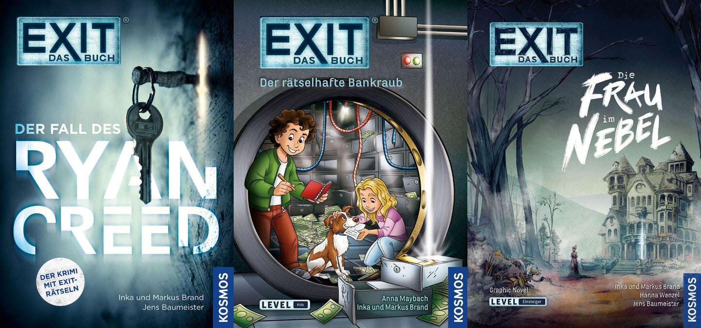 EXIT: 3 spannende Fälle im Set + 1 exklusives Postkartenset
