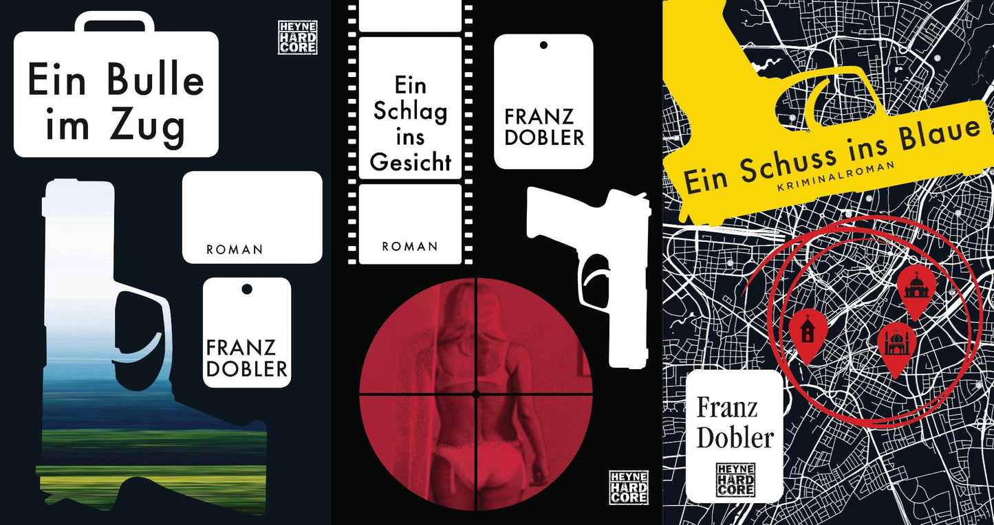 3 Kriminalromane von Franz Dobler im Set + 1 exklusives Postkartenset
