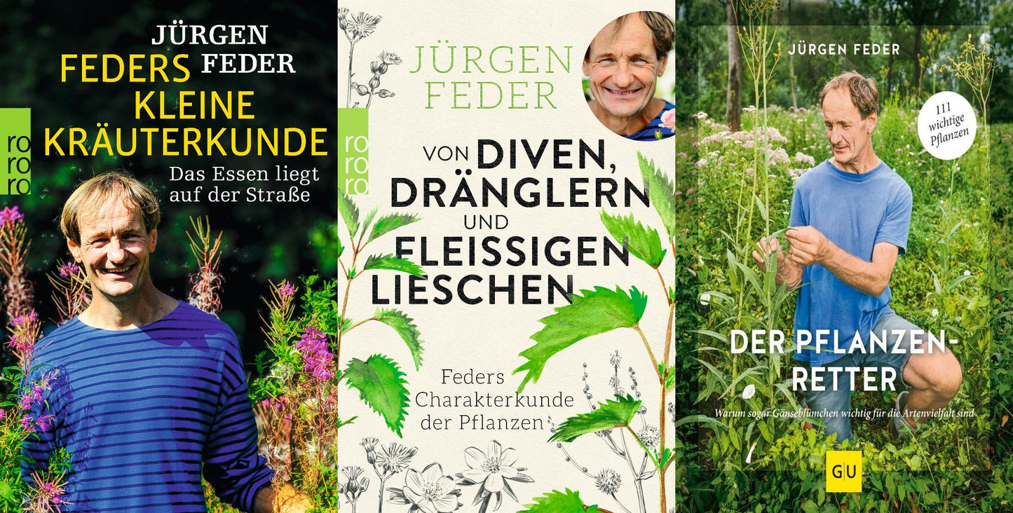 3 Titel rund um Pflanzen von Jürgen Feder + 1 exklusives Postkartenset