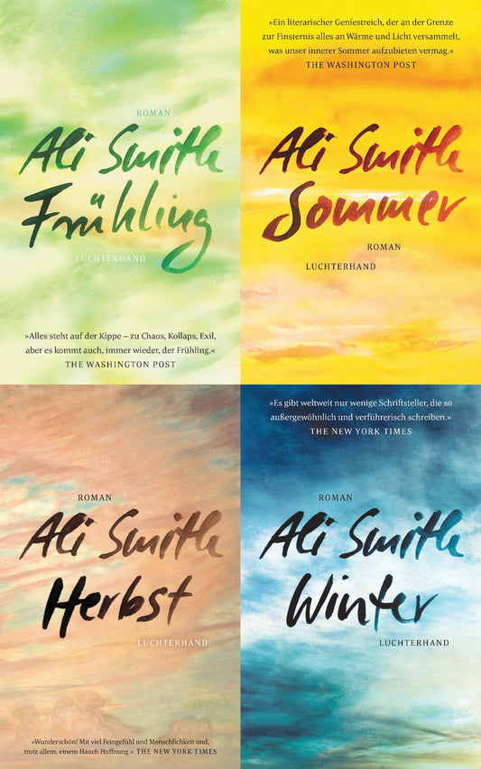 Frühling/Sommer/Herbst/Winter - 4 Romane von Ali Smith + 1 exklusives Postkartenset