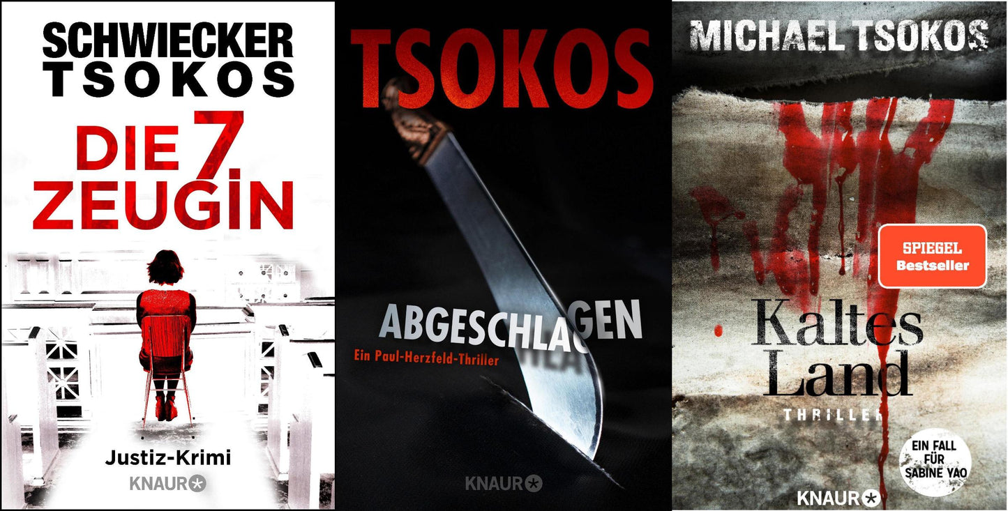 Michael Tsokos: 1 Krimi + 2 Thriller im Set + 1 exklusives Postkartenset