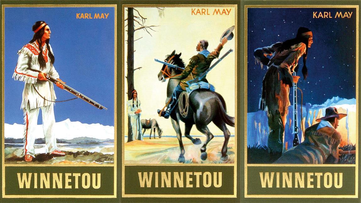 Winnetou I-III plus 1 exklusives Postkartenset