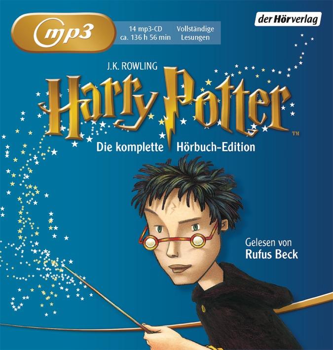 Harry Potter - Die gesamte Hörbuch Edition gelesen von Rufus Beck + 1 original Harry Potter Button