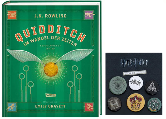 Harry Potter SCHMUCKAUSGABE: Quidditch im Wandel der Zeiten + 1 original Button