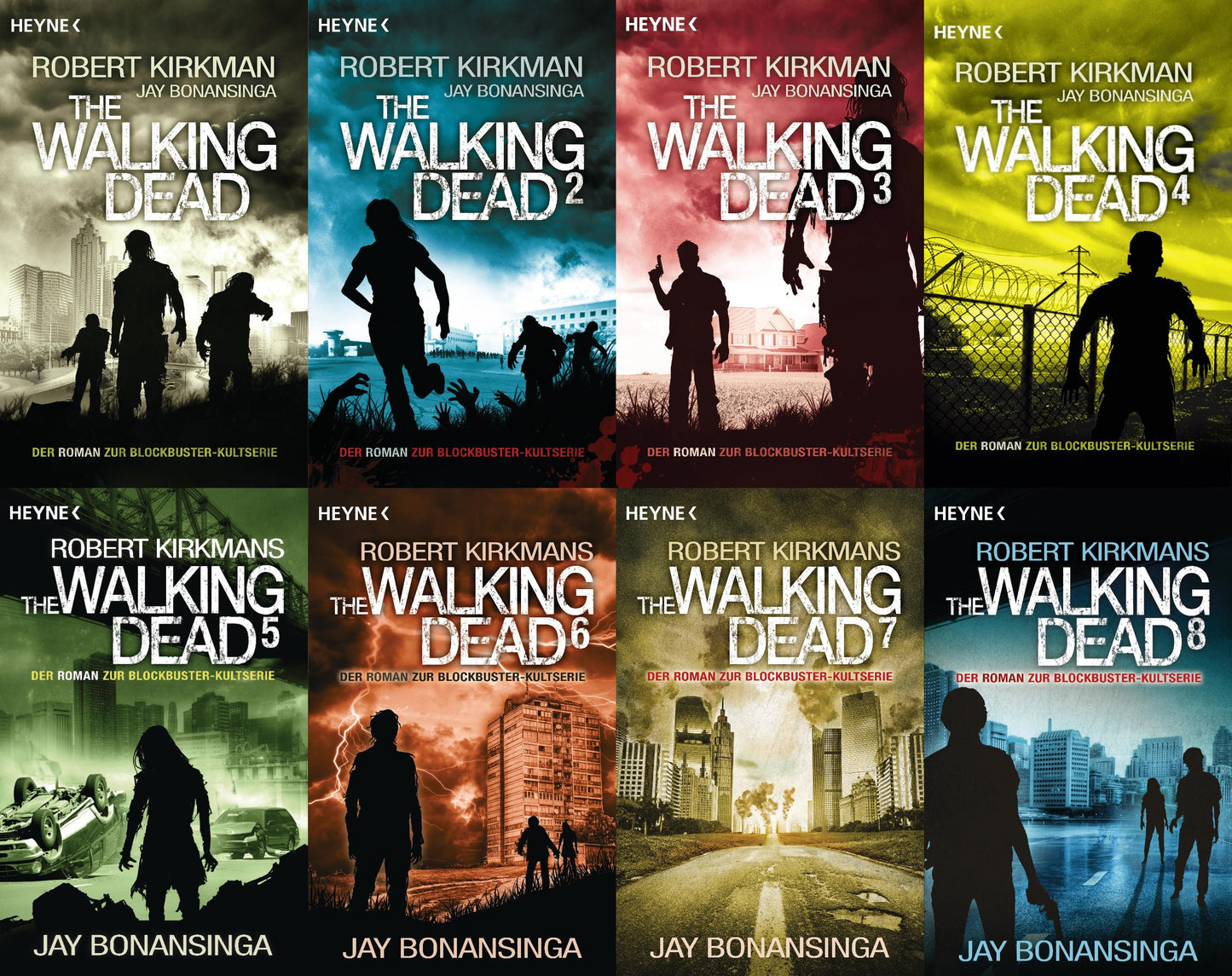 The Walking Dead-Romane Band 1-8 plus 1 exklusives Postkartenset