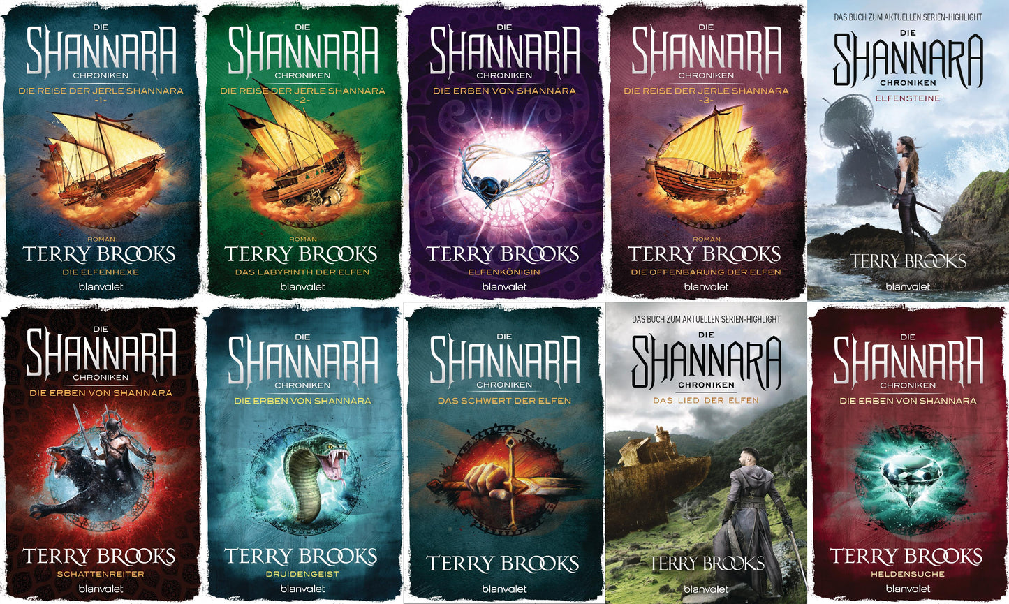 Konvolut Shannara-Chroniken von Terry Brooks plus 1 exklusives Postkartenset
