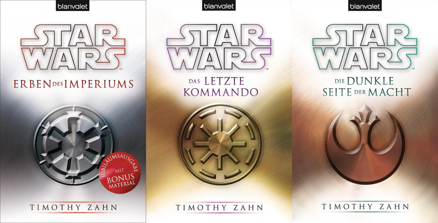 STAR WARS - Die Thrawn Trilogie (Erben des Imperiums, Die dunkle Seite der Macht, Das letzte Kommando) - 3 Romane
