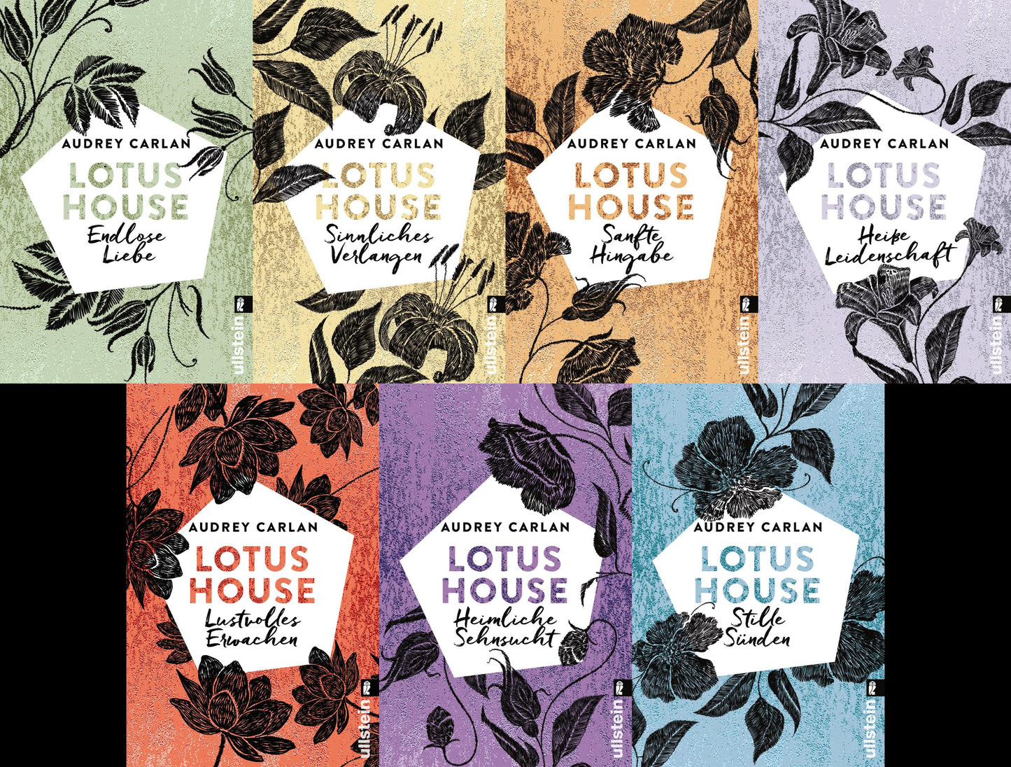 Die Lotus House-Serie Band 1-7 plus 1 exklusives Postkartenset