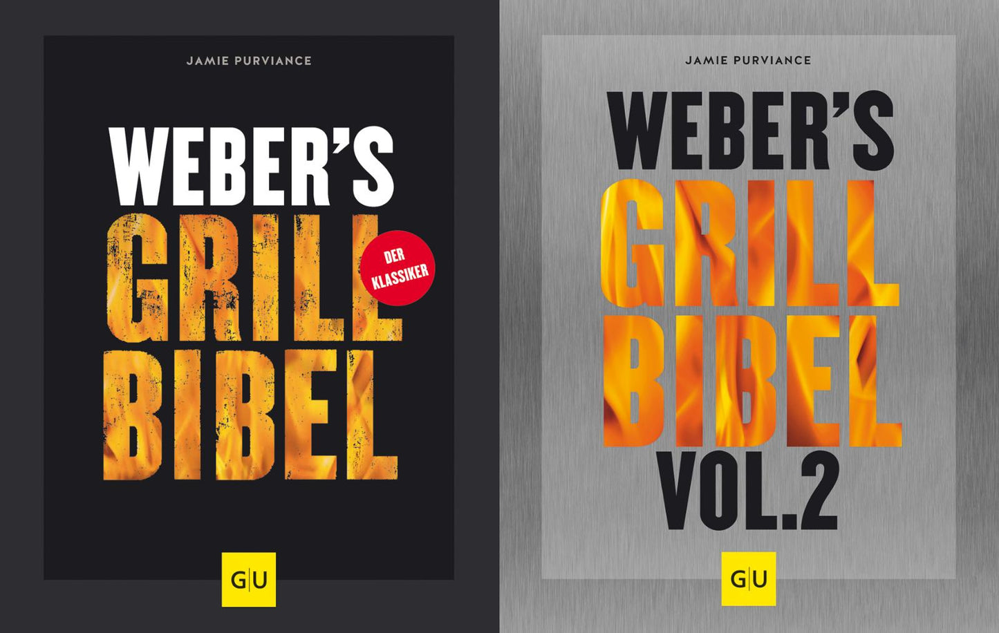 Weber's Grillbibel + Weber's Grillbibel Vol. 2 + 1 exklusives Postkartenset