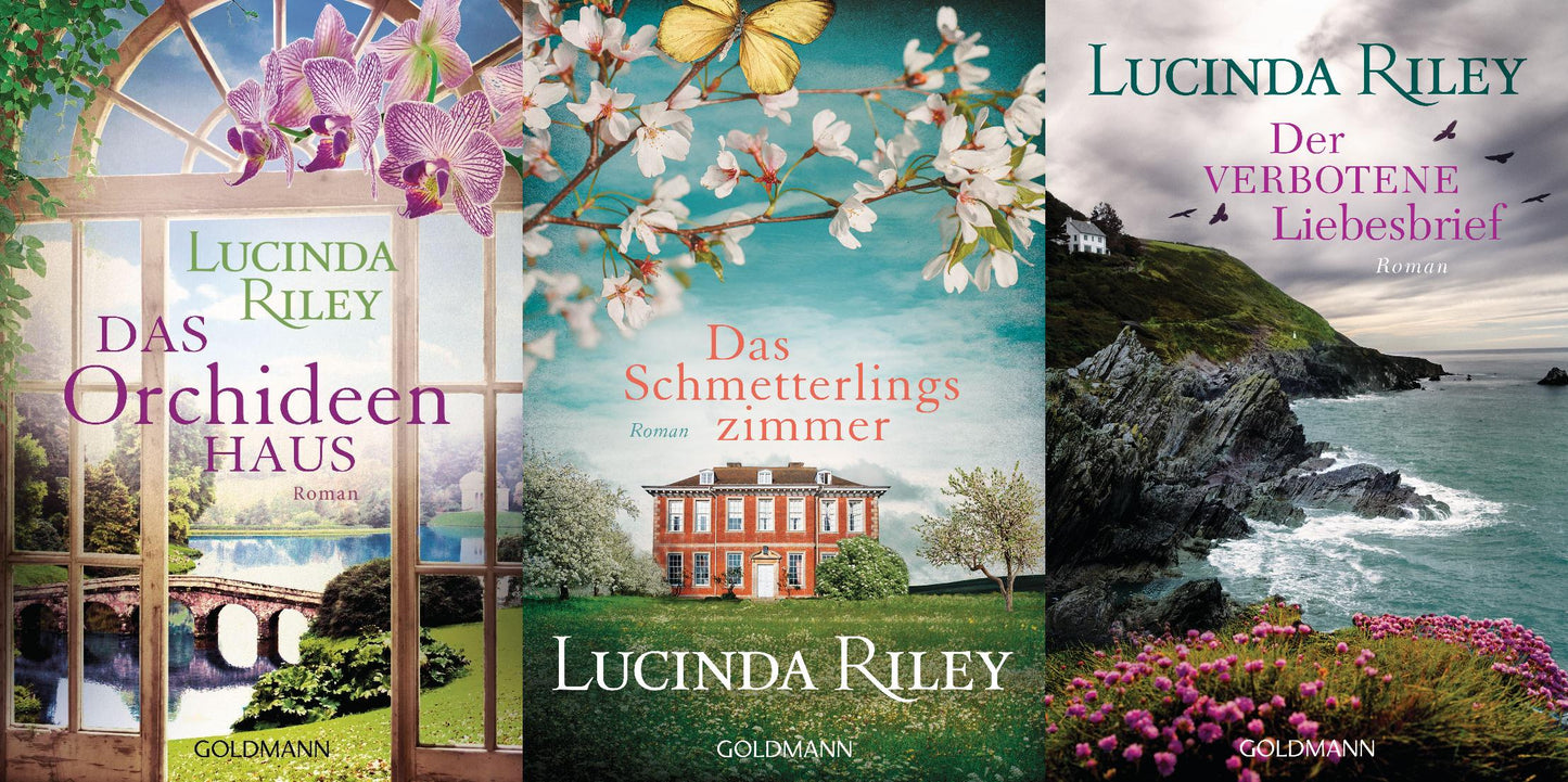 Lucinda Riley 3 Romane im Set + 1 exklusives Postkartenset