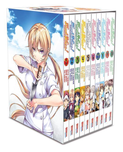 Food Wars - Shokugeki No Soma Band 1-10 im Sammelschuber + 1 exklusives Postkartenset