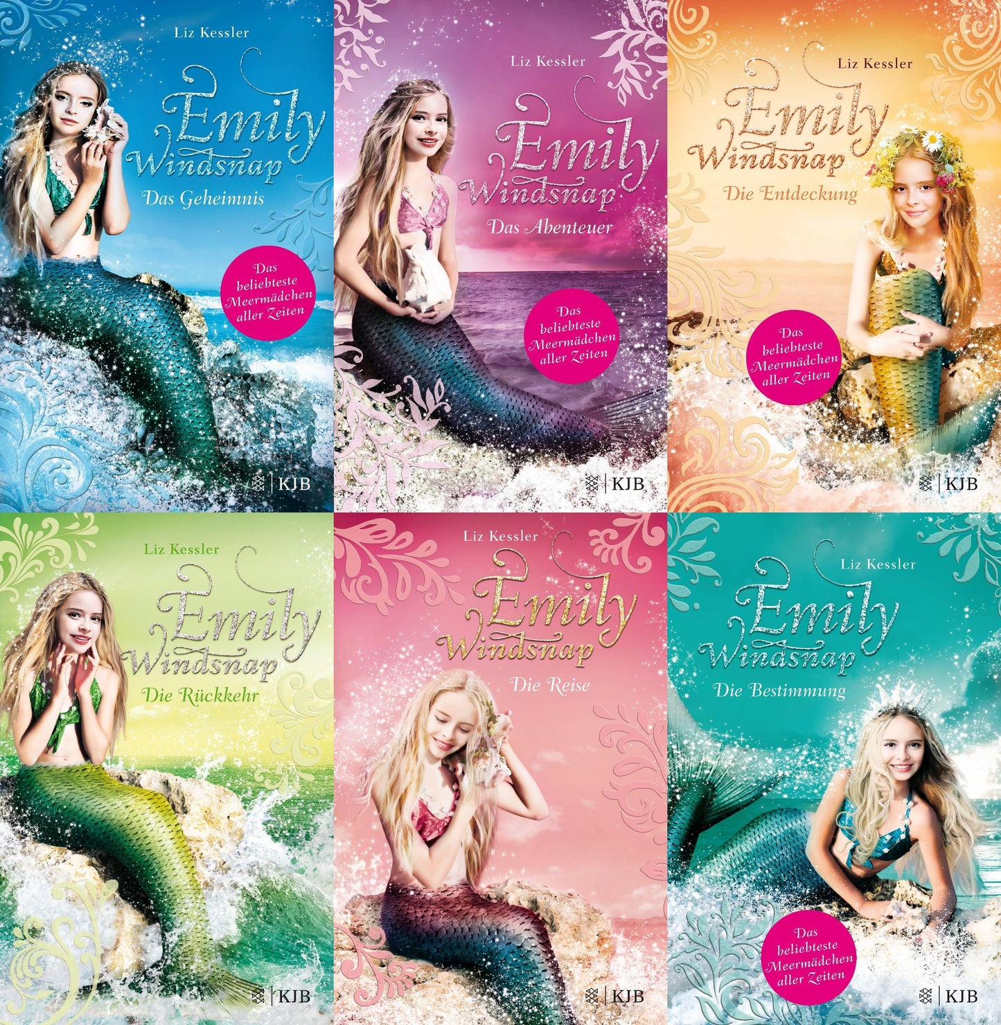 Die Emily-Windsnap-Serie Band 1-6 plus 1 exklusives Postkartenset