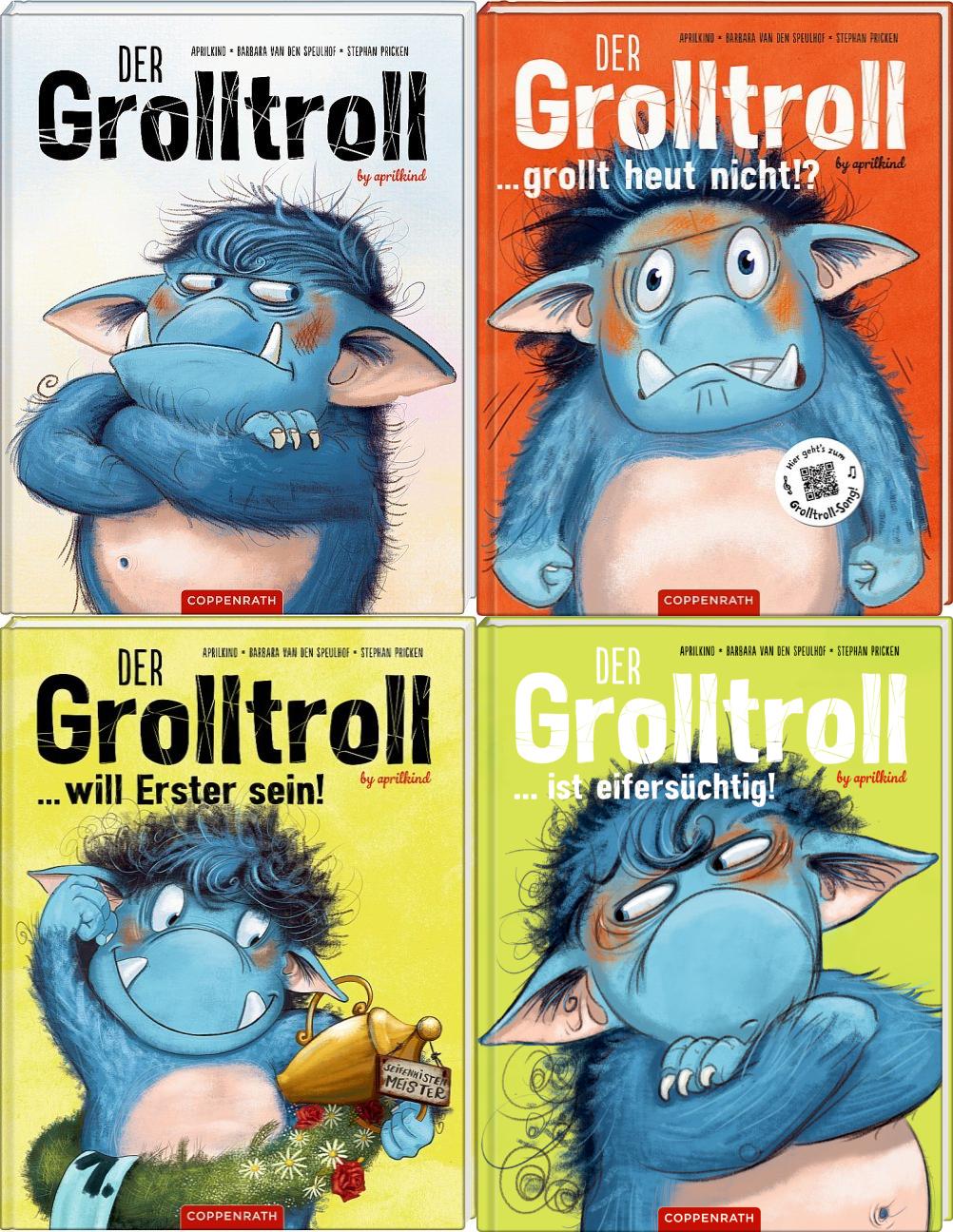 Der Grolltroll in 4 Bänden plus 1 exklusives Postkartenset