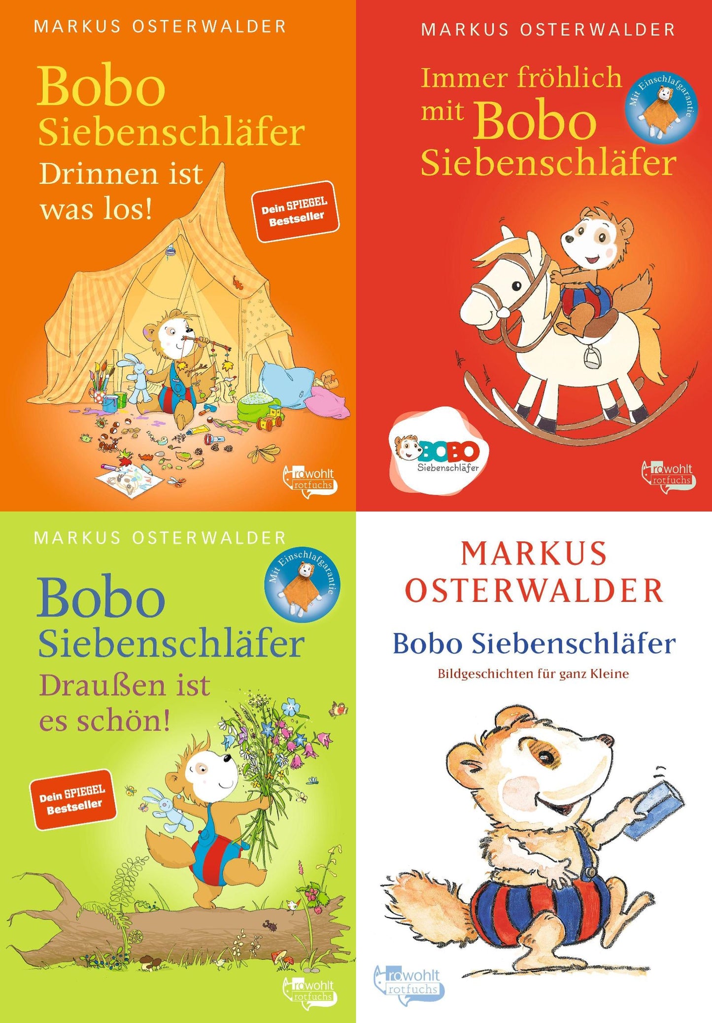 4 schöne Bücher von Bobo Siebenschläfer + 1 exklusives Postkartenset