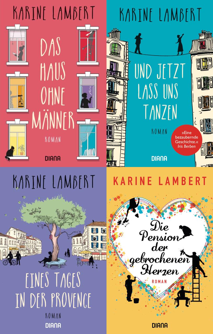 4 schöne Romane von Karine Lambert im Set + 1 exklusives Postkartenset
